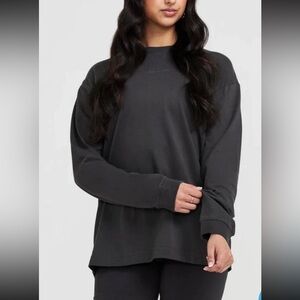 Oner Active CLASSIC MIRROR GRAPHIC OVERSIZED LONG SLEEVE TOP Coal S